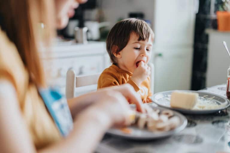 family meal with toddler
